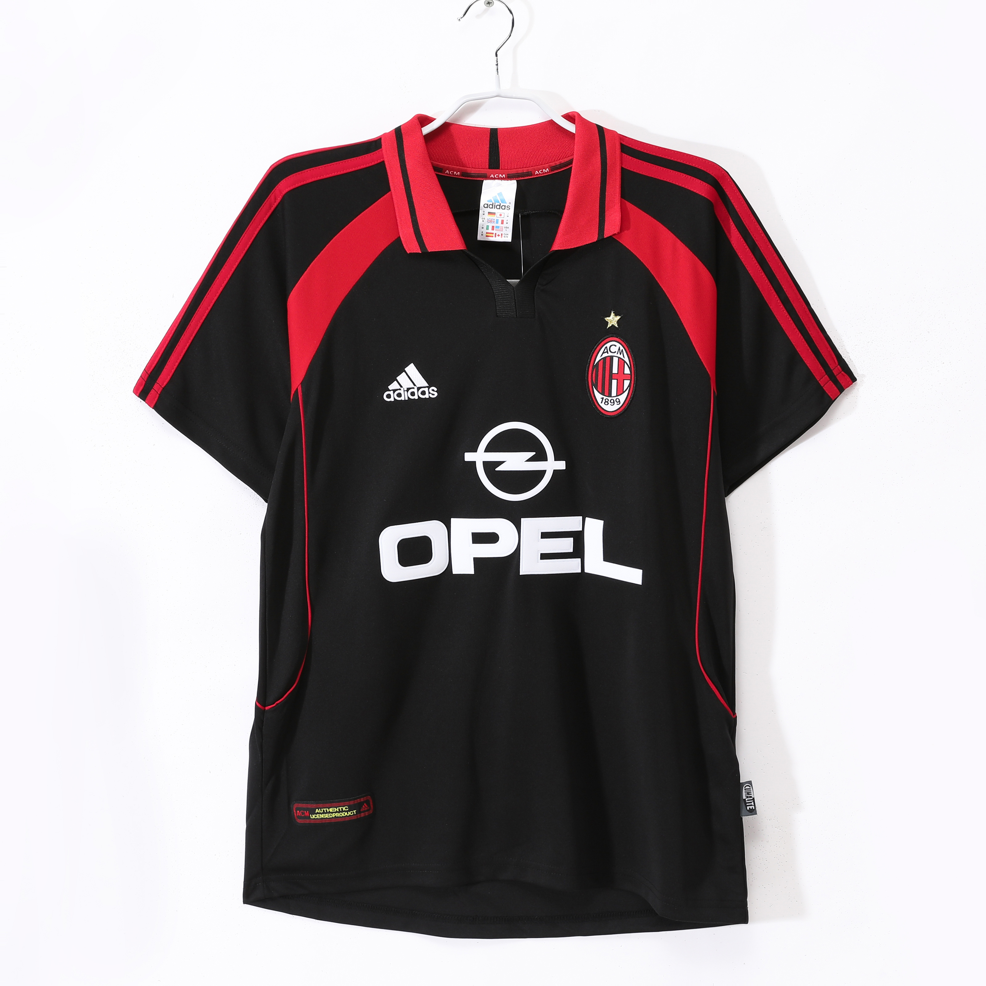 Camiseta de fútbol AC Milan 2000/01 TERCERA MANGA CORTA VERSION FAN